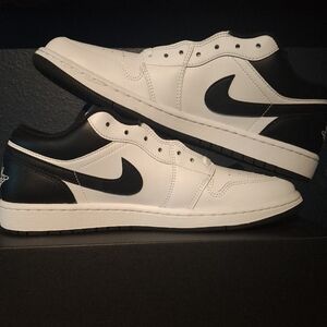 Jordan 1 Low Black and White Sneakers